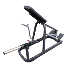 Muscle D Fitness Excel T-Bar Row machine, plate-loaded commercial gym equipment with sturdy metal frame and weight plates.