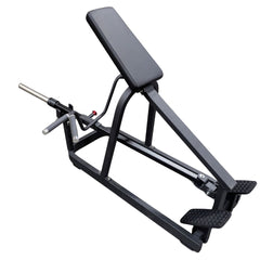 Muscle D Fitness Excel T-Bar Row machine, plate loaded commercial gym equipment with black frame and padded handle for strength training.