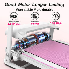 Foldable Treadmill 2.5HP Electric Folding Treadmill by V.I.P Digital Presence