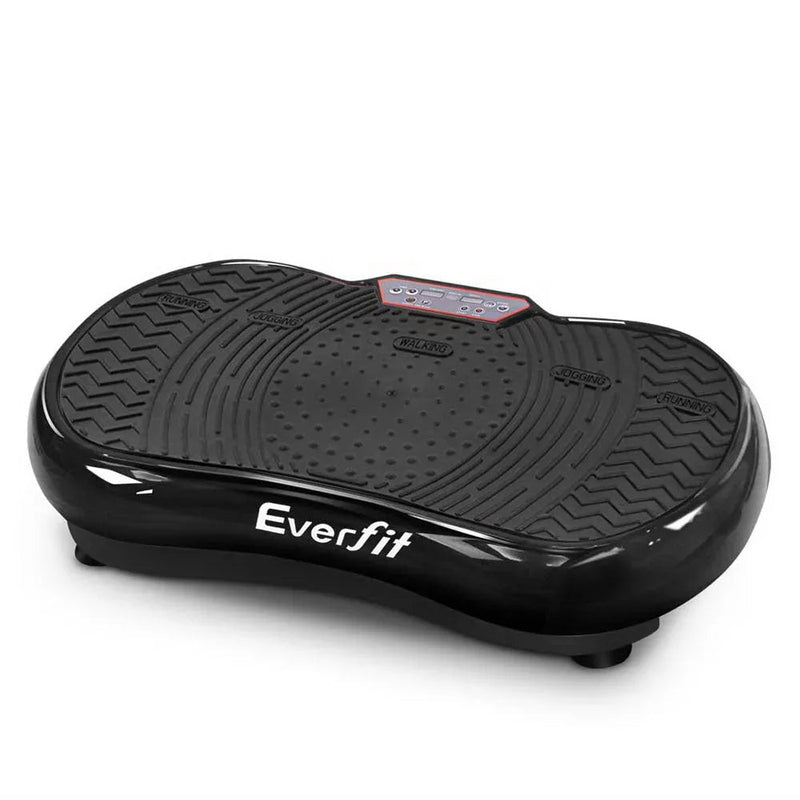 Trustymall Everfit Vibration Platform Plate Body Shaper for home gym, round black vibration machine in the image.