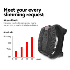 Trustymall Everfit vibration platform body shaper with round black design for home gym fitness workouts.
