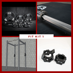 Muscle D Fitness TGrip Basic Commercial 4 Post Rack Complete Kit with 3x3 steel frame and full assembly for gym use