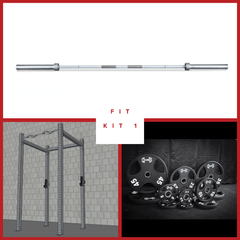 Muscle D Fitness TGrip Basic Commercial 4 Post Rack Complete Kit with 3x3 steel frame and safety bars for weightlifting and gym use