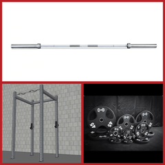 Muscle D Fitness TGrip Basic Commercial 4 Post Rack Complete Kit with 3x3 steel frame and adjustable safety bars.
