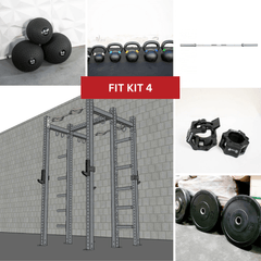 Muscle D Fitness TGrip Commercial double half rack with steel frame, multi-grip pull-up station, integrated plate storage, and J-hooks.