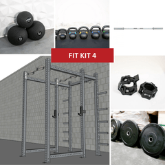 Muscle D Fitness TGrip Commercial Power Rack with 3x3 steel frame, multi-grip pull-up bars, plate storage, and J-hooks for strength training