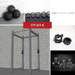 Muscle D Fitness TGrip Commercial 4 Post Rack with steel frame, multi-grip pull-up bar, and sandwich style J-hooks.