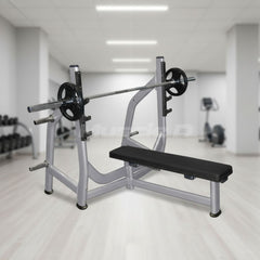Flat Bench - Olympic - Muscle D Fitness - 11 Gauge Steel - Commercial Upholstery