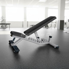 Flat to Incline Bench - Muscle D Fitness - 11 Gauge Steel - Commercial Upholstery - Seat and Back are Adjustable
