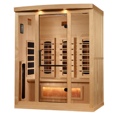 Golden Designs Inc. GDI-8030-03 2025 Reserve Edition 3-Person Full Spectrum Sauna with Himalayan Salt Bar