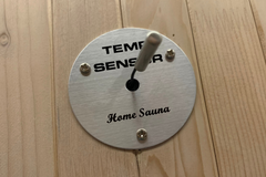 Zoppinh Blisspod Helsinki full spectrum indoor sauna for two people, featuring wooden interior and digital control panel.