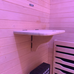 Zoppinh Blisspod Helsinki full spectrum indoor sauna for two people, featuring wooden interior and digital control panel.