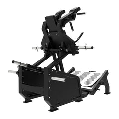 Excel Glute Line Hack Squat / Front Squat - Muscle D Fitness - Plate Load Squat Machine - Counter Balanced - Plate Storage Pegs