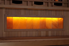Golden Designs GDI-8035-03 2025 Reserve Edition sauna with full spectrum lighting and Himalayan Salt Bar, three-person capacity.