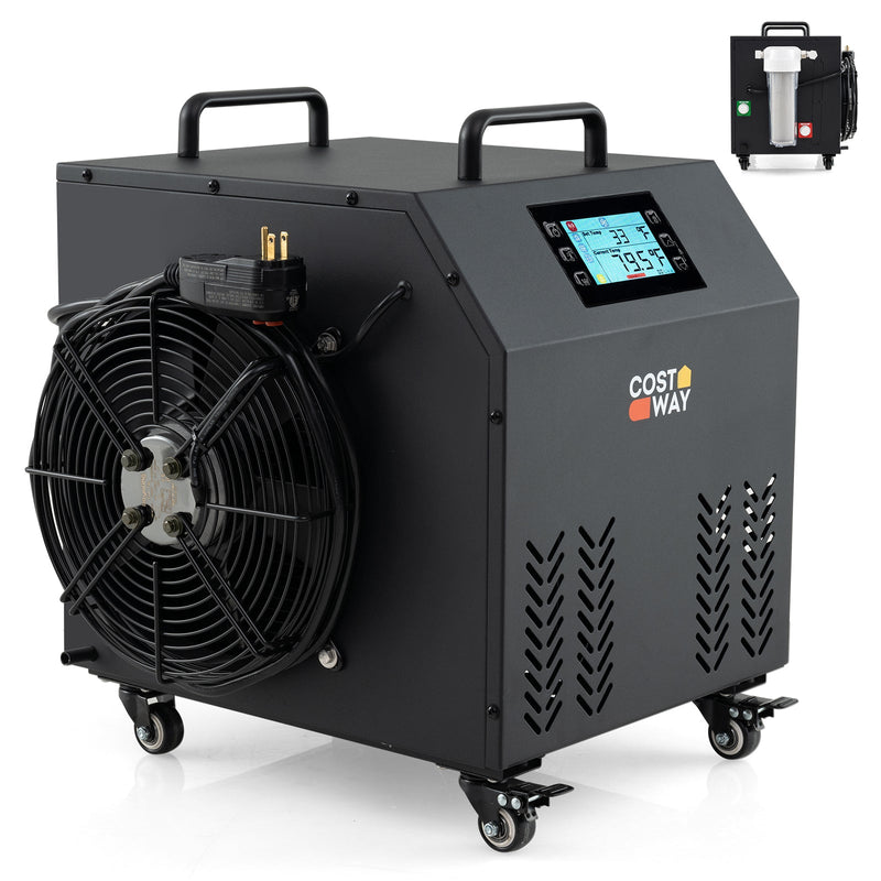 4/5 HP Ice Bath Water Chiller for Cold Plunge Tubs with Compressor-Black by Gamba Beauty