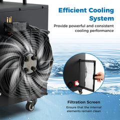 4/5 HP Ice Bath Water Chiller for Cold Plunge Tubs with Compressor-Black by Gamba Beauty