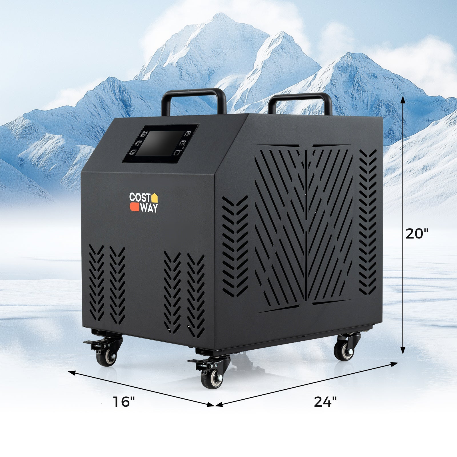 4/5 HP Ice Bath Water Chiller for Cold Plunge Tubs with Compressor-Black by Gamba Beauty