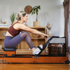 WalkingPad WR1 foldable water rowing machine with a sleek design, featuring water resistance and compact storage.