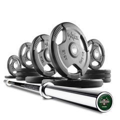 Tri-Grip Olympic Weight Plates and Olympic Barbell Sets by XMARK
