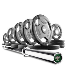 Tri-Grip Olympic Weight Plates and Olympic Barbell Sets by XMARK