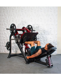 Pro Strength Linear Bearing Leg Press - Muscle D Fitness - Adjustable Back Pad - Plate Loaded