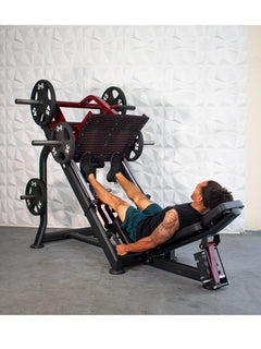 Pro Strength Linear Bearing Leg Press - Muscle D Fitness - Adjustable Back Pad - Plate Loaded