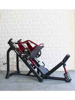 Pro Strength Linear Bearing Leg Press - Muscle D Fitness - Adjustable Back Pad - Plate Loaded