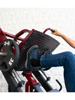 Pro Strength Linear Bearing Leg Press - Muscle D Fitness - Adjustable Back Pad - Plate Loaded