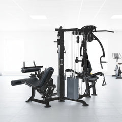 Megatron Corner Gym - Muscle D Fitness - Leg Extension/Leg Curl - Cable Fly - Functional Column - Chest Press - Seated Row - Lat Pulldown