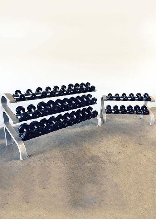 Three Tier 15 Pairs Dumbbell Rack by Muscle D Fitness