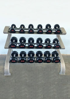 Three Tier 9 Pairs Dumbbell Rack - Muscle D Fitness -  Commercial Grade 3 Tier Dummbbell Rack
