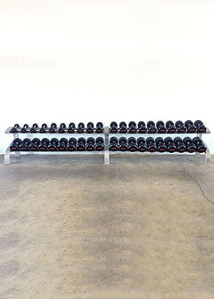 Two Tier 8 Pairs Dumbbell Rack by Muscle D Fitness