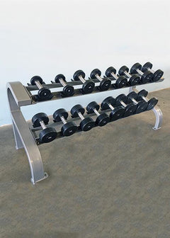 Two Tier 8 Pairs Dumbbell Rack by Muscle D Fitness