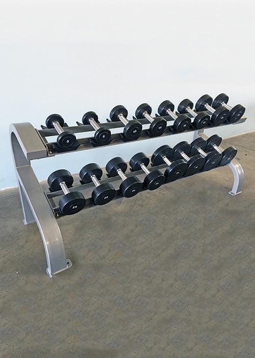 Two Tier 8 Pairs Dumbbell Rack by Muscle D Fitness