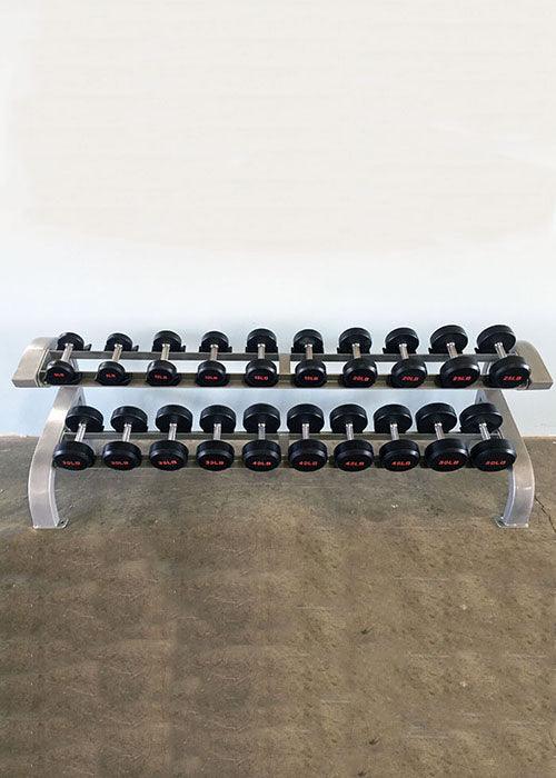Two Tier 10 Pairs Dumbbell Rack by Muscle D Fitness