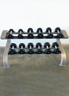 Two Tier 6 Pairs Dumbbell Rack by Muscle D Fitness