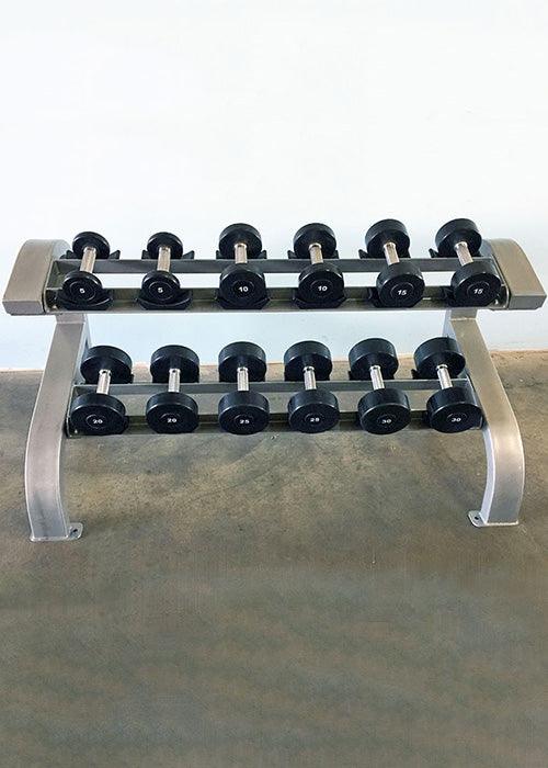 Two Tier 6 Pairs Dumbbell Rack by Muscle D Fitness