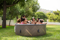 Zoppinh MSPA Mono Verto Series rigid hot tub and spa with sleek design, showcasing smooth surface and built-in seating.