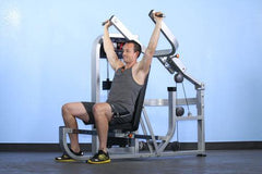 Muscle D Fitness DF-MPC Dual Function Multi Press Combo exercise machine with adjustable settings and padded seats for versatile workouts.