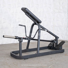 Muscle D Fitness Excel T-Bar Row machine for commercial gyms, plate-loaded strength training equipment with a sturdy frame.