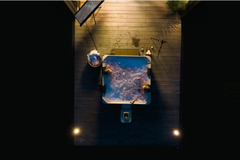 Zoppinh MSPA OSLO rame series hot tub with sleek design, featuring seating and jets for relaxing spa experience.