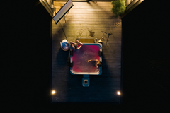 Zoppinh MSPA OSLO Rame Series hot tub and spa with sleek design and comfortable seating, shown in a modern indoor setting.