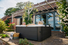 Zoppinh MSPA OSLO Series Rigid Hot Tub and Spa with sleek design and built-in seating, ideal for relaxing outdoor spa experiences.