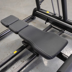 Muscle D Fitness Power Leverage V2 flat and decline convergent plate-loaded bench for strength training with adjustable angles.