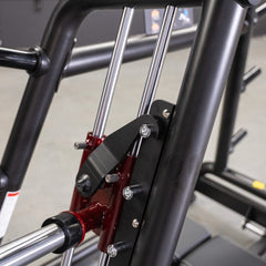 Muscle D Fitness Power Leverage V2 flat and decline convergent bench with adjustable settings for strength training.