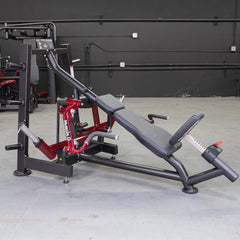 Muscle D Fitness Power Leverage V2 Incline Pec Fly plate-loaded iso-lateral chest machine with padded handles and adjustable incline.