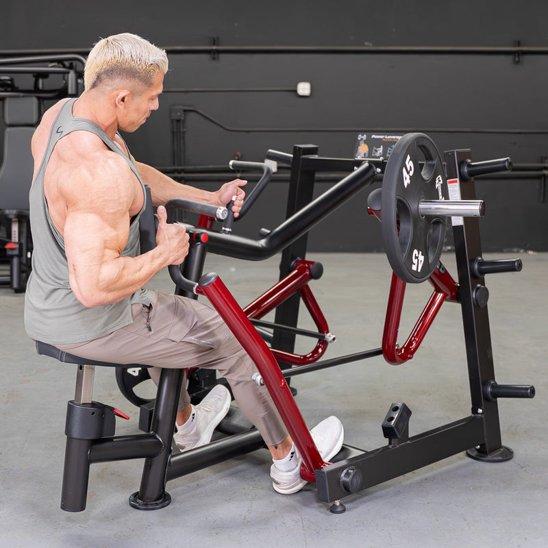 Muscle D Fitness Power Leverage V2 Dual Hinge Seated Row machine for strength training and muscle building.