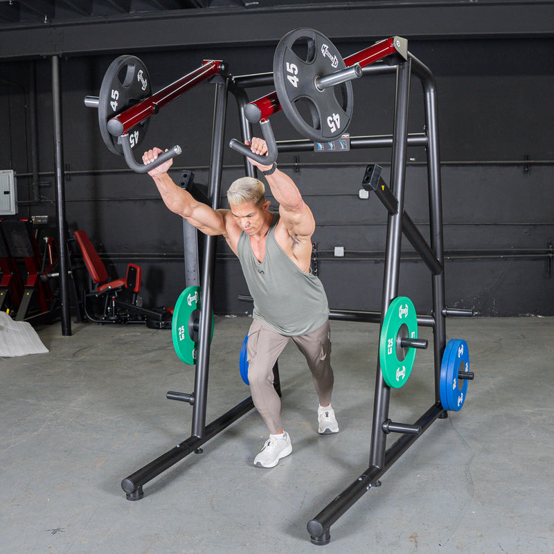 Muscle D Fitness Power Leverage V2 Jammer fitness equipment with adjustable handles and padded grips for resistance training.