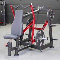 Muscle D Fitness Power Leverage V2 Overhead Triceps plate-loaded gym equipment with padded handles and sturdy frame.