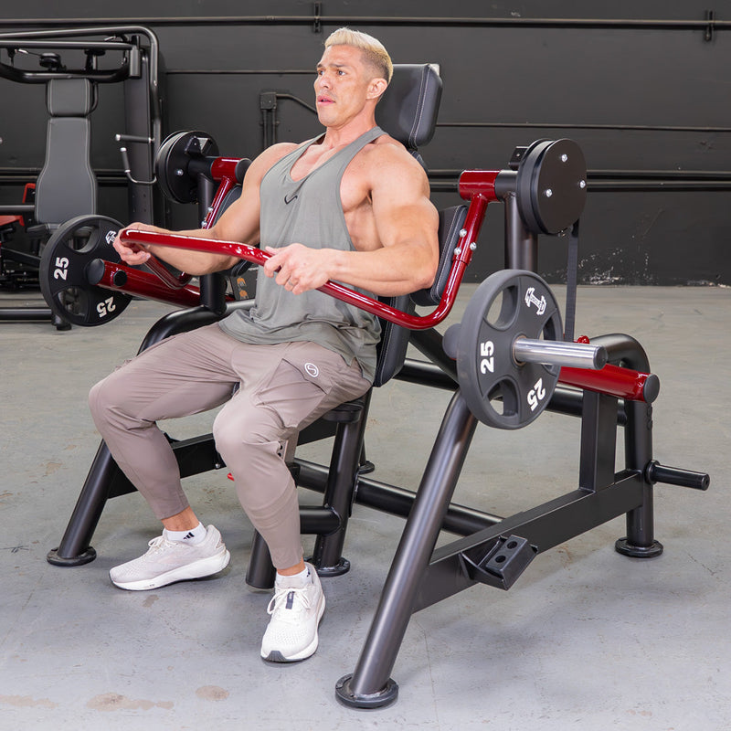 Muscle D Fitness Power Leverage V2 Pullover, a fitness equipment piece, shown in black with padded handles for workout use.